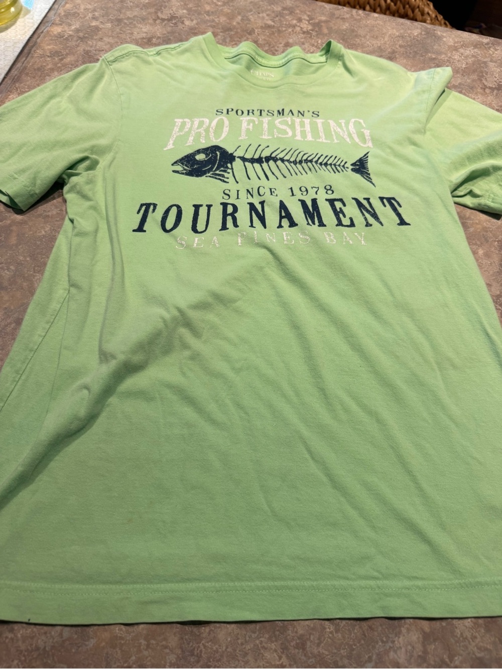 Chaps Men’s Pro Fishing Tournament Graphic Tee in Light Green